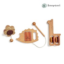 [숲소리] 신나는악기세트 원목 장난감 아기 교구 선물 12개월이상, 1) 단품