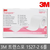 3M 트랜스포 의료용테이프 투명 반창고 1527-2 6롤