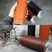 가죽감성 캠핑용 이소가스 워머 커버, 부탄가스용/카모(밀리터리)