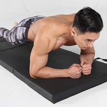 바디엑스 [바디엑스] 3단 폴딩매트 FOLDING MAT/피트니스 매트/접이식매트/쿠션매트/운동매트 요가매트, 색상:블랙