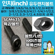 볼트가게 인치 유두렌치볼트; 5/16-3/4인치 특강인치볼트, 1개