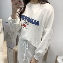 오마보이 여자 기모 호주 상하의 세트