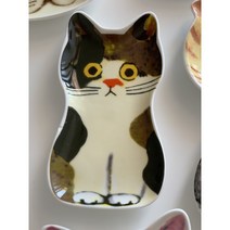 고양이접시 디저트트레이 카레그릇 플레이팅접시 수입그릇, E