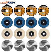 탁상그라인더 속도조절 충전 무선 미니 그라인더 75mm 3inch 앵글 절단 디스크 휠, 16개