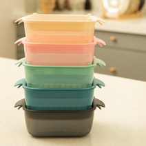 채널앤쿡 냉동밥용기 밀폐반찬 찜기 접시 렌지용기, 민트