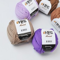 패션메이드 아몬드 코마면 뜨개 가방 소품 의류 인형실1팩(5볼), 48번