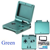 레트로 휴대용 게임기 2020 닌텐도 게임 보이 어드밴스 SP 쉘 1 세트 GBA 보호, 06 Green