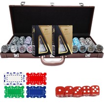 규격 카지노칩 고급 하드케이스 세트 & 스타 카지노칩, 브라운500p (사각칩포함)