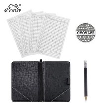 GVOVLVF 볼 마커 포함 프리미엄 스코어 카드 홀더 골퍼용 방수 부드럽고 두툼 심판 라인업 카드 홀더 스코어 추적, 1 set, 1개