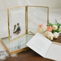 엘블랑꼬 [엘블랑꼬] 골드 프레임 웨딩 액자 청첩장 수납 (3사이즈)