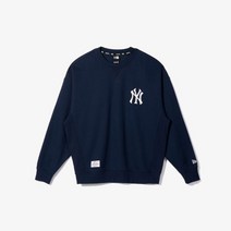 뉴에라 MLB 3D 오버핏 뉴욕 양키스 엠블럼 맨투맨 네이비 13570092