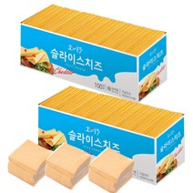 1+1 동원 소와나무 체다 치즈 슬라이스치즈 100매+100매, 소와나무 슬라이스치즈 100매+100매, 1