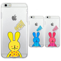 루나 컬러풀래빗 투명 젤리케이스 L800, 핑크, 없음