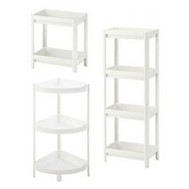 에스라이프 미니 코너 욕실 화장실 선반 2단 3단 4단, 사각선반, 베이지, 1개