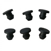 블랙 솔리드 실리콘 고무 캡 T 형 플러그 커버 스냅 온 가스켓 블랭킹 엔드 씰 스토퍼 2.5mm-14mm, A 12.5mm, Black, 10pcs
