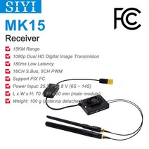 SIYI MK15 HM30 수신기 에어 유닛 Datalink Telemetry MK15/HM30 송신기 5.8 GHz 1080p 이미지 15KM 장스트릿 패션 SBUS PWM, [02] One PC Receiver