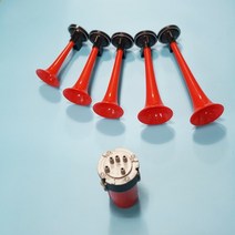 우리파파 멜로디 오토바이 에어혼 5발 자동차 에어혼 라쿠카라차 12v 24v, 멜로디 에어혼 24V