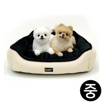 강아지 사각방석 중형 프리미엄 초코펫하우스 (아이보리)