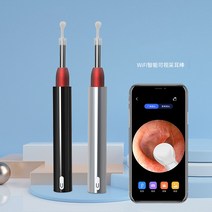 의풍인스 귀지제거 스마트폰 앱 링크 카메라 LED 조명 내시경 귀이개 TES04, 블랙