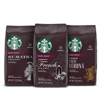 스타벅스 Starbucks 수마트라 프렌치 카페 베로나 다크 로스트 그라운드 커피 3종세트 340g 1팩