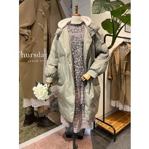 써스데이아일랜드 루즈핏 베이직 롱 다운 점퍼(T218MDJ244W)(1305514)