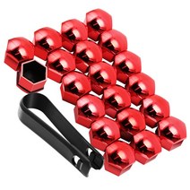 휠 너트 호환 자동차 휠 너트 캡 보호 커버 17mm 알파 로마오 4C 미토 줄리에타 신화 159 GTO gta용, 03 빨간