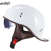 오프스노우자전거헬멧 퀵보드 hjc 어반 헬멧AD 레트로 오토바이 헬멧 남성과 여성 클래식 모토 캡 빈티지, 07 Bright white_02 L