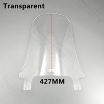 할리 호환 용품 할리 데이비슨 FLSB Softail 스포츠 글라이드 2018 2020 투어링 윈드 디플렉터 블랙 그레이, 17 427MM Transparent, 17 427MM Transparent