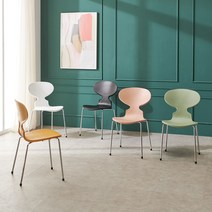 썸앤데코 캐시 앤트 체어 빈티지 카페 플라스틱 5color, 캐시 체어-그린