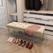 남쪽나무 벤치소파 현관 의자 고급감, 60*32*42cm, 그레이