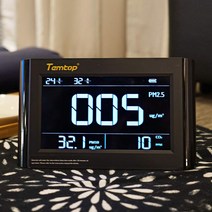 Temtop-대형 LCD 디스플레이 M1000 공기 에어질 모니터. PM2.5 HCHO TVOC 포름알데히드 온도 실내 기, 한개옵션0