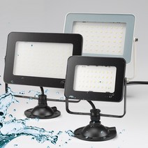 다온조명 LED 투광기 비츠온 완벽 방수 IP67 야외 공장 간판 수영장 조명 보안등, 70W, 블랙/주광색