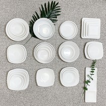 멜라민그릇 식당 앞접시 원형 사각 영업용 업소용 반찬, 한식골사각쿠프, 1개