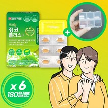 영양가족 식약처 기능성인정 징코 플러스 은행잎 추출물 플라보놀배당체 함유 ginko 남성 여성 부모님 케이스 패키지구성, 30정, 6개