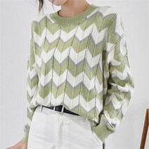 드레스날다 어바웃타임 지그재그 라운드넥 니트 mknit1231