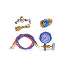 매니폴드 게이지 R22 a 냉매 가정용 자동차 에어컨 불소 추가 도구 키트 Freon Gas Meter Set, [01] 1pcs