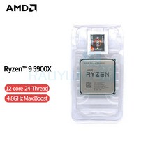 AMD Ryzen 9 5900X R9 3.7 GHz 12 코어 24 스레드 CPU 프로세서 7NM L3 64M 100-000000061 소켓 AM4 팬 미포함