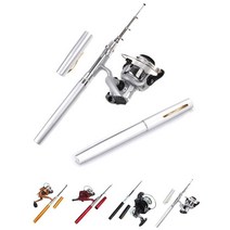 펜형 낚시대 줄 릴 포함 알찬 3종 세트 낚시대세트 강 원투낚시 낚시쇼핑몰, 스피닝펜낚시대세트 레드