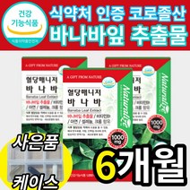 식약처 인증 식약청 인정 바나바잎 바나바입 바나나잎 추출물 코로졸산 코로솔산 크로솔산 식물성 식후 혈당 상승 억제 조절 도움 건강식품 아연 영양제 40대 50대 60대, 60정 x 3박스 (6개월분)
