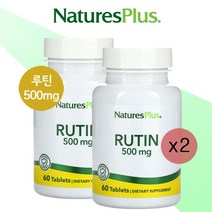 [1+1] 네이처스플러스 루틴 Rutin 500mg 60정 플라보노이드 플라보놀 글리코시드 비타민P, 1개, 기본