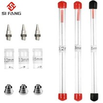 페인트 후끼 3 개 세트 0.2 0.3 0.5mm 에어 브러시 노즐 바늘 에어 브러시 스프레이 건 스프레이 페인트 분무기 교체 부품 도구 액세서리 에어 브러시 노즐 바늘 1095, 3 pipe set