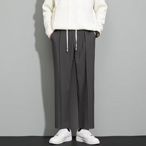 수입 봄 가을 남자 슬랙스 회사원 대학생 데일리 배정남 바지 와이드 테이퍼드핏 통넓은 팬츠 치트키 밴딩 면접 소개팅 나일론 면바지 부츠컷 키큰쇼핑