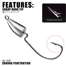 웜기어 감속기 지그 헤드 후크 루트 오리지널 리드 크랭크 낚시 락피시 Ajing 소프트 웜 루어베이스 피쉬 1.75-120g 배스, [06] 10.0g 3pcs