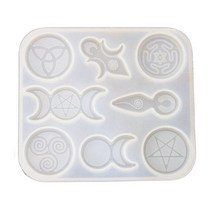 레진몰드 여신 토템 펜던트 실리콘 몰드 태양 달 다섯 별 스탈 에폭시 수지, 01 mold