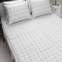 부드럽고 위생적인 사계절 침대 패드, 150X200 패드Q 사이즈, 네모, 화이트블랙