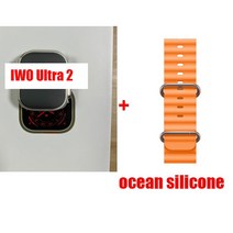 IWO 시계 2 49m H11 SmartWatch 스마트 워치 시리즈 8 남성용 49MM NFC 방수 PK MT8, [01] 1PCS(iwo ultra 2), [05] ocean orange