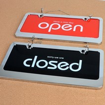 VEDANA_ OPEN/CLOSED 도어사인 오픈클로즈 스텐 7873152p, 색상, 검정