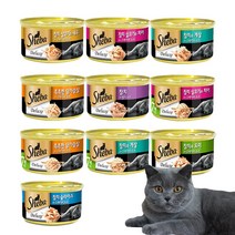 고양이 간식캔 촉촉한 쉬바캔 85g 모음, 7세이상 참치와 게살