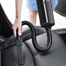 실린더 청진기 120W 12V 핸드 헬드 휴대용 강력한 흡입 저소음 자동차 진공 청소기 먼지떨이 가정 습식 건식 이중 사용, 01 Black
