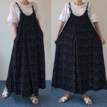 [에이스토리] 여름 도트 치마바지 와이드 땡땡이 점프수트